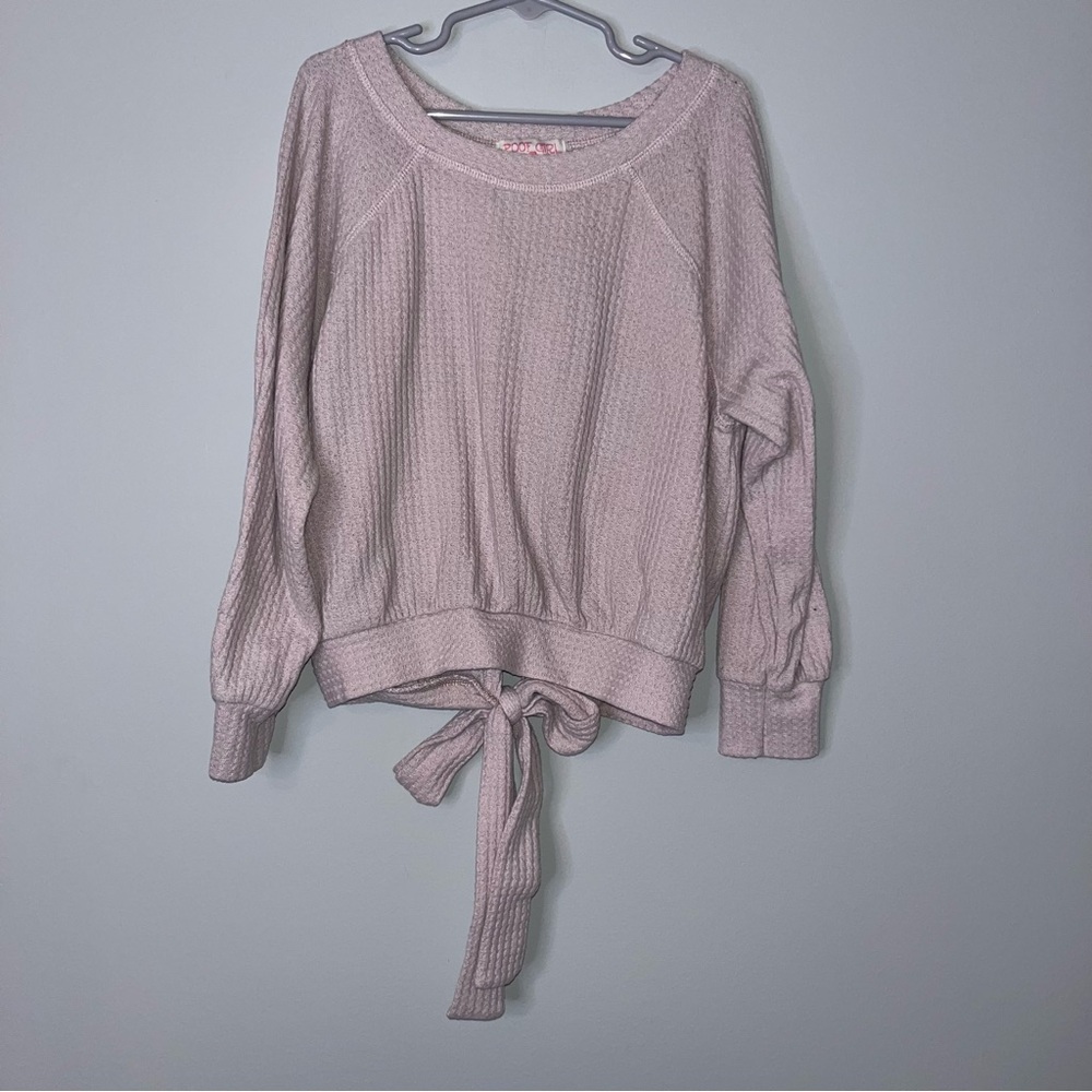 Poof Girl Pink Kids Top with Tie Detail on Back